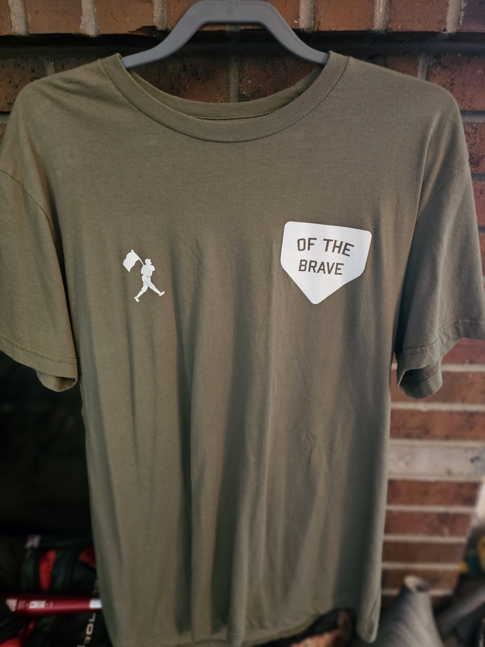 Of The Brave Olive Green Short Sleeve Tee